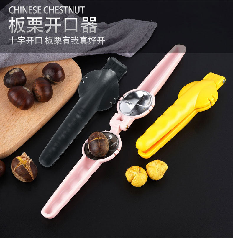 Stainless steel chestnut clip opener, creative household chestnut opener, cross chestnut clip core