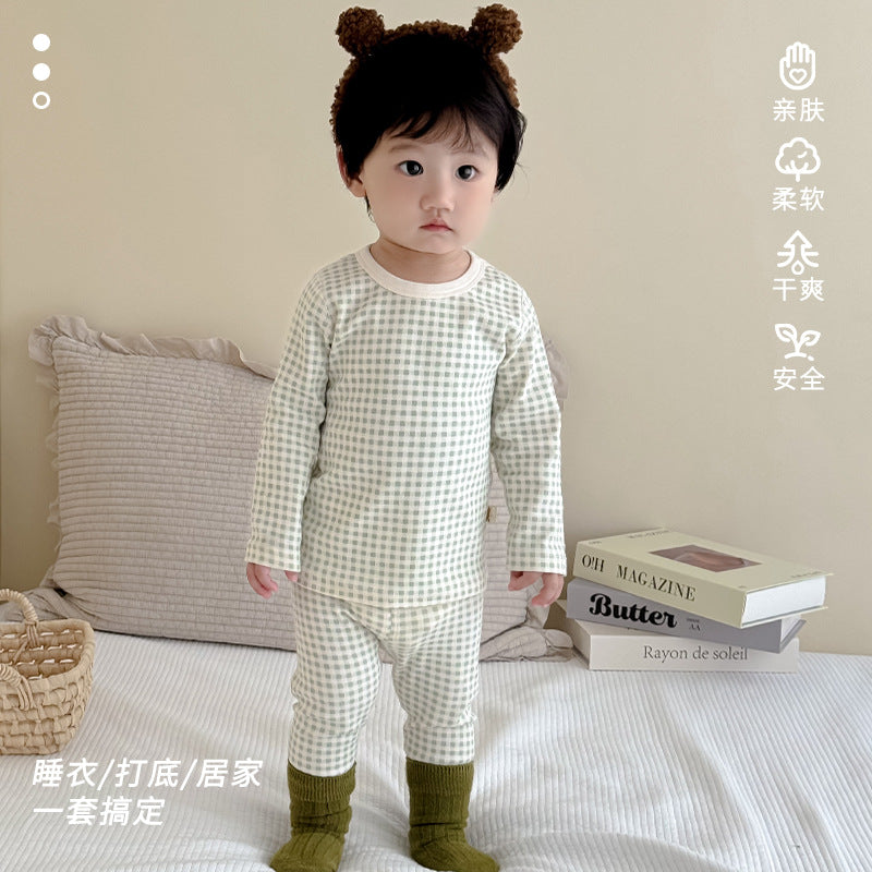 Baby suit spring autumpure cotton baby clothes boys and girls home clothes intimateskids autumn clothes and autumn pants