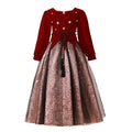 Ready-to-ship children's formal dresses, new  christmas princess dresses for girls, autumn and winter tutu skirts, halloween costumes
