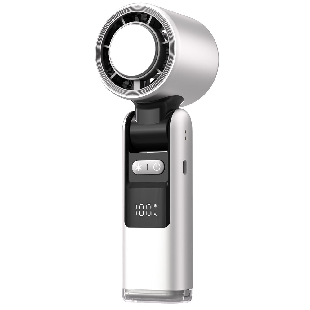 2026 new handheld neck fan with digital display, usb rechargeable, mini portable outdoor camping fan - powerful wind, low power consumption