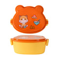 Baby outing food bowl kids portable lunch box plastic bowl spoon meal box set drop-proof with lid lunch box microwaveable