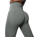 seamless smiley high-waisted tight yoga pants peach lift butt training yoga leggings sports running fitness pants for women