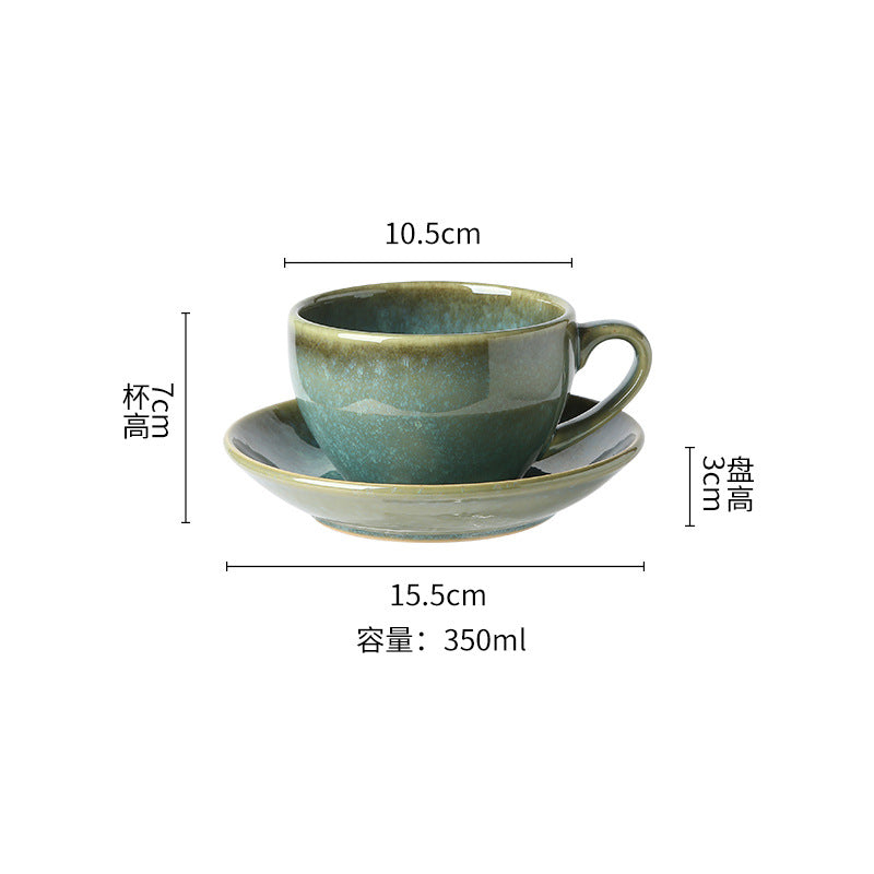 Kiln-turned coffee cup suit mug retro office water cup japanese breakfast cup good-looking ceramic tea cup