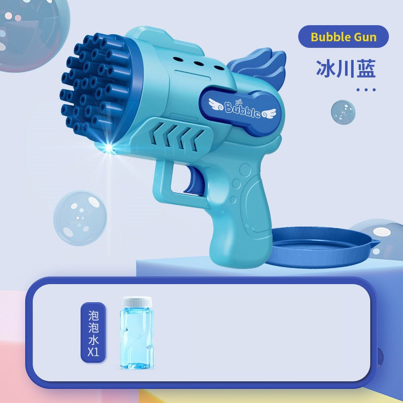 Fully automatic bear bubble machine douyin popular kids toys electric light bubble gun summer outdoor night market batch