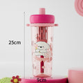 Cute cartoon animal straw cup - extra large capacity, high temperature resistant, with infuser, multi-purpose, stylish student water bottle