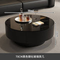 Luxury designer italian minimalist high-end living room home small apartment round glass combination coffee table