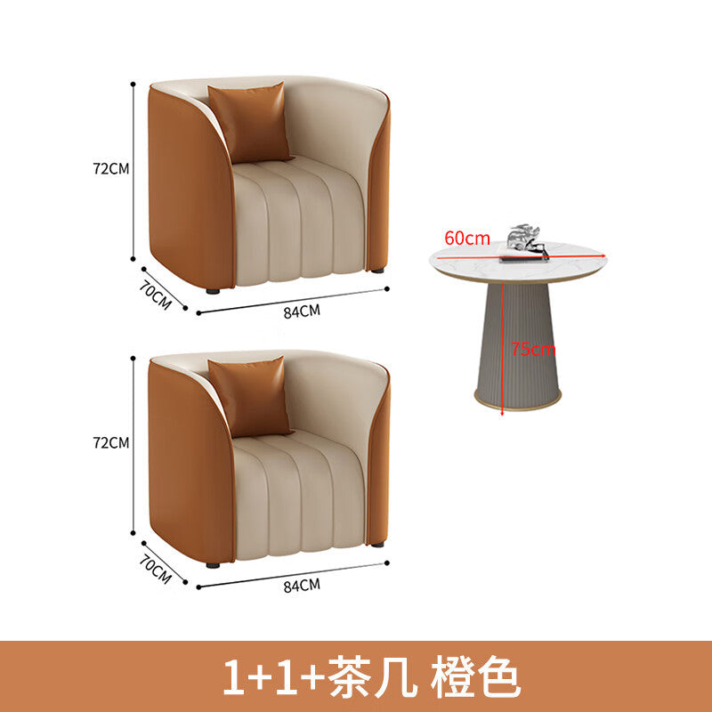 Saint-ly minimalist light luxury hotel lobby sofa set - lounge area, office reception area, meeting & negotiation space