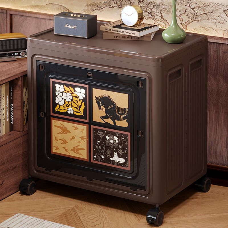 Antique storage box for clothes Large capacity flip cover finishing box Folding storage box Clothes quilt retro storage cabinet