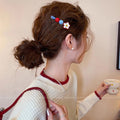 Rock sugar hawthorn flower hairpin female side clip sweet forehead hairpin one-word bangs clip headwear 2025new arrival
