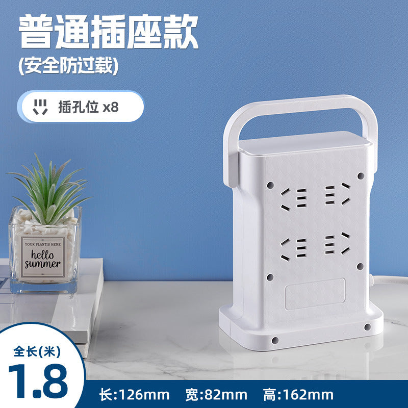 Wireless charging power strip, smart usb fast charging, multi-outlet, multi-function, thickened copper wire, power strip for home, office, and dorm