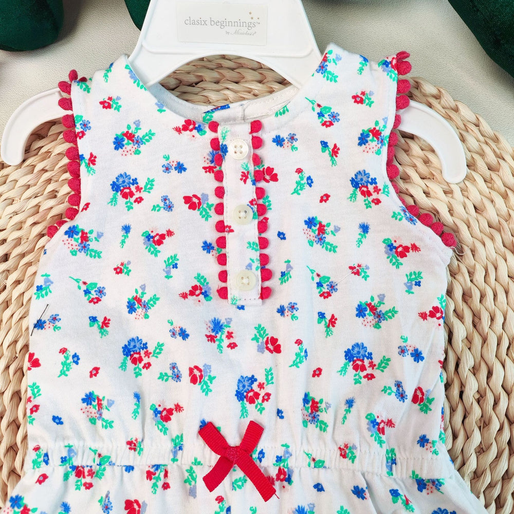 Export original order female infant one-piece short-sleeved summer jumpsuit pure cotton casualcute short climbing summer climbing suit
