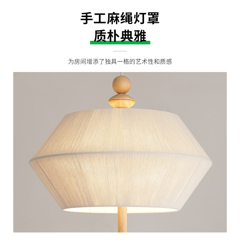 Huiyuan Restaurant Chandelier Japanese New Weave Cotton Thread Wabi Sandy Wind Homestay Dining Table Bar Restaurant Lighting E