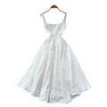 Palace retro jacquard dress dress for women summerfrench waist slimming lookelegant fluffy long skirt