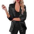 Aliexpress  european and american women casual sequin tops multi-color sequinlong sleeveselegant suit outwearins
