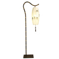 New chinoiserie floor lamp retro living room tea room hand-painted bamboo iron art bedroom study vertical medieval style floor lamp