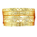 gold-plated women's copper bangle bracelet - dubai bridal wedding ethiopian african bangle jewelry