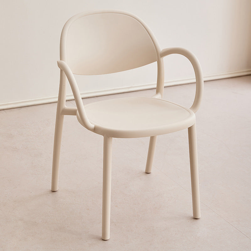 Scandinavianthickened plastic chairfor home negotiation dining chair dining table stool plastic backrest armrest table chair high backrest