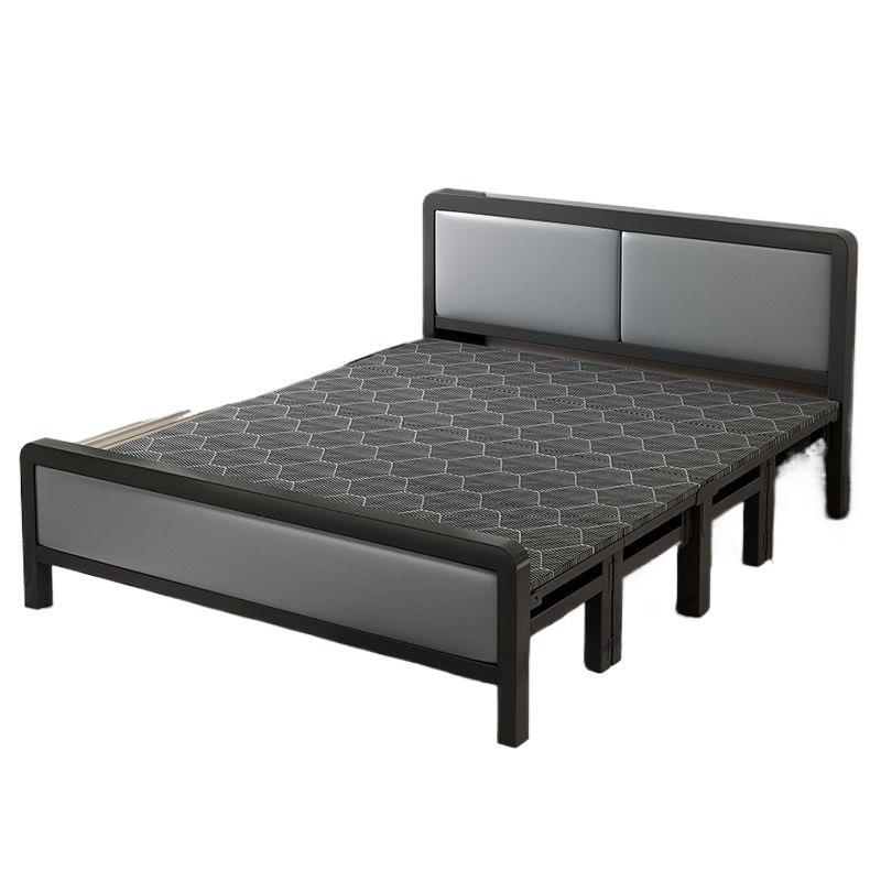 Folding bedfor homedouble iron frame bed with mattress rental house simple bed hard bed office lunch break bed single