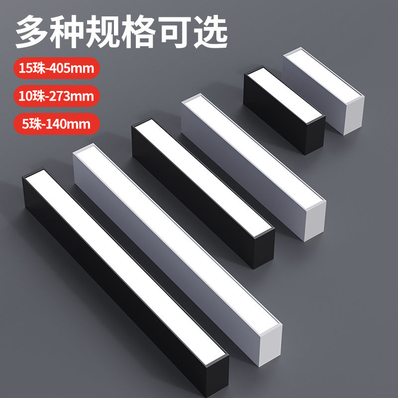 Full spectrum led surface mounted strip downlight free opening living room without main light lighting ceiling strip floodlight line light