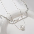 Pearl sweater necklace wholesale cross-border jewelry women's layered high-end light luxury niche irregular autumn and winter clavicle chain