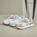 Women's plus size leather sneakers for cross-border e-commerce: new korean style, versatile, flat, non-slip, fashionable casual running shoes