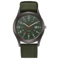 New canvas watch for men - casual, stylish, gift-worthy, military-inspired, with date display - perfect for students and sports - quartz movement