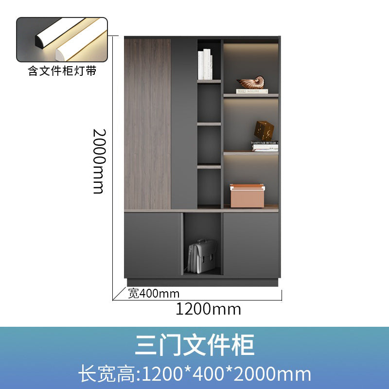 Office background cabinet bookcase boss file cabinet wall floor cabinet wooden information cabinet storage cabinet