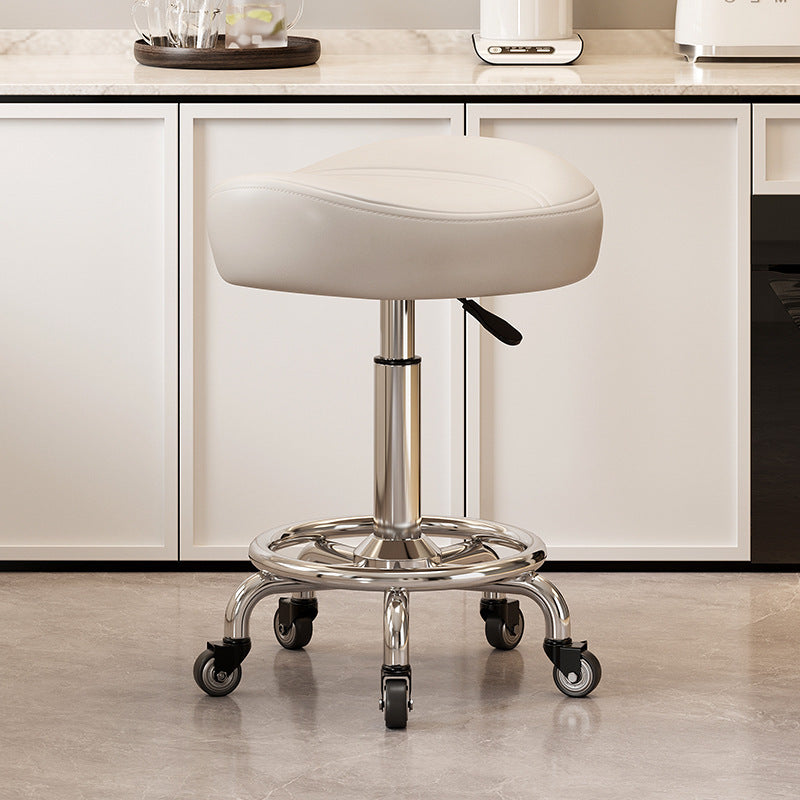 Saddle Chair Kitchen Cooking Chair Front Desk Cashier High Stool Universal Wheel Lifting Chair Beauty Barber Stool