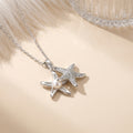8442 pearl starfish steel necklace
