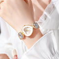 New arrival small sugar cube quartz watch cross-border hot selling heart-shaped elegant women's watch high-value women's bracelet watch