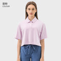 Yoga wear short sleeve loose fitness wear women's sports outdoor running fashioneasiest for match breathable polo shirt dss066