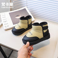 Girls' snow boots - new korean style for winter  - kids' fleece-lined, extra thick cotton shoes - boys' first walker short boots