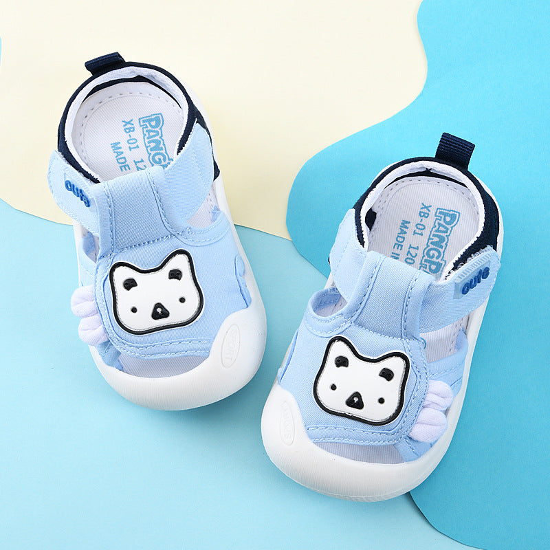 Yidian baby cloth sandals women's summer infant shoes new arrival toddler shoes one year old men's soft bottom