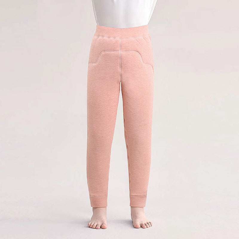 New arrivalheattechheattech flat waist elastic heattech pants plus size extra thick wool heattech pants winter northeast thickened pants