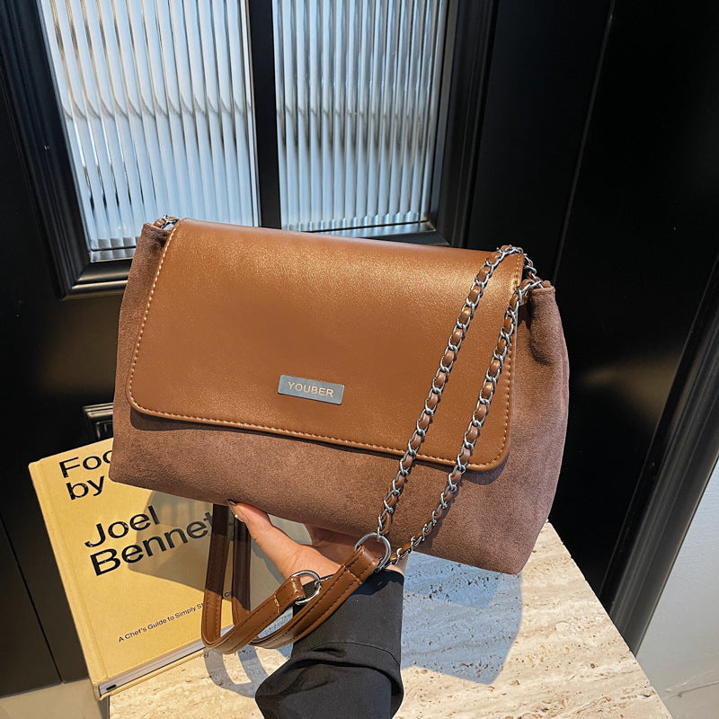 Retro fashion commuter versatile chain underarm bag women's 2025 new simple large-capacity shoulder bag messenger bag