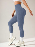 seamless sand-washed yoga pants, high-waisted butt-lifting leggings, running and fitness compression pants, base layer leggings