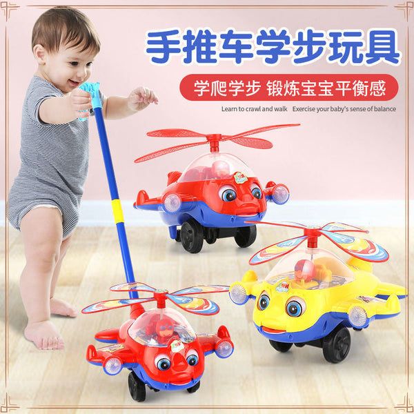 Hot sale children's push toy walker trolley one-year-old baby toy plane 1-3 years old trolley batch