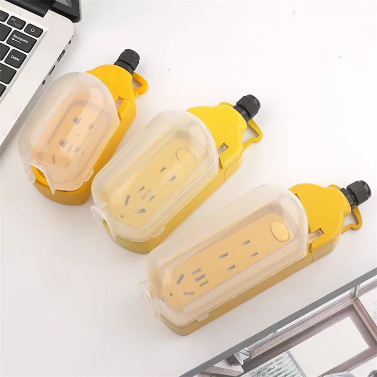 Outdoor waterproof socket kitchen bathroom anti-splashing box without wire self-wiring porous power strip anti-drop with switch