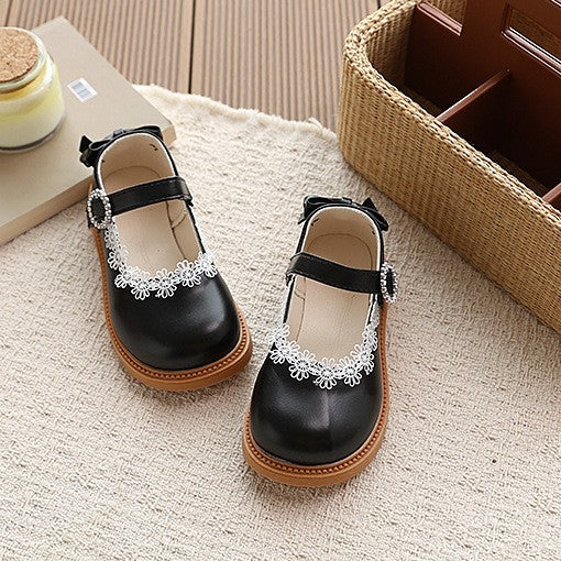cross-border girls' princess shoes - new spring/autumn collection, chanel-inspired soft-soled flats for toddlers, kids' leather shoes, baby shoes