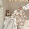 Baby spring & fall long-sleeve romper - princess style, cute & adorable one-piece bodysuit for newborn girls - lightweight snap-crotch outfit