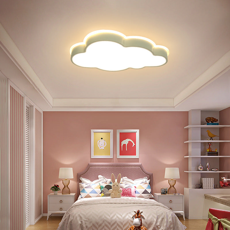 Master bedroom light Modern bedroom light Extremely simple room Nordic lighting Warm children's room Cloud creative ceiling light E