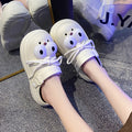 Big eyes cartoon croc shoes women's new arrivaloutwearnon-slipcutetoe sandals thick sole slippers couple croc shoes