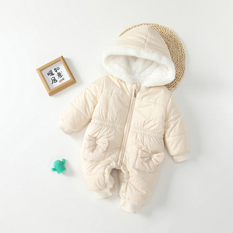 Baby winter clothing quilted jumpsuit type a cotton clothing  new arrival baby autumn and winter clothing outdoor clothing baby crawling clothing
