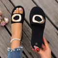 Plus size women's slippers for export - unique design with metal square buckle, open-toe platform sandals, new summer  collection