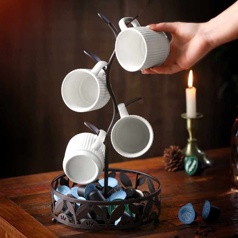 Customized wrought iron cup holder hanger, water cup mug holder, coffee cup holder, water cup holder hanging, kitchen cup holder, cup holder, drying cup holder