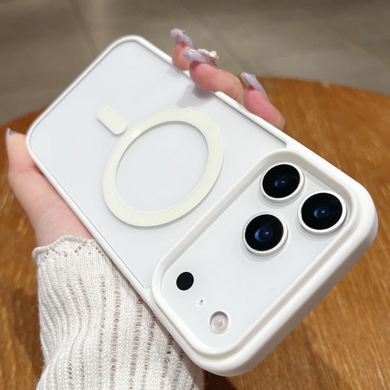 Suitable for apple 17air macaron magnetic new phone case iphone17pro simple anti-fall protective case
