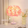 Luxury crackle glaze ceramic feather table lamp - elegant bedside decor for women's bedroom, warm and romantic ambiance lighting