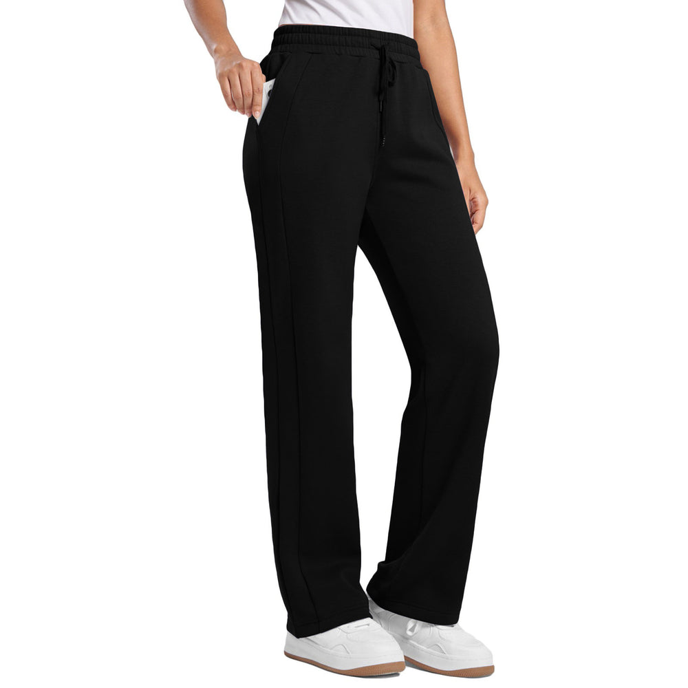 new european and american style solid color casual loose fit athletic sweatpants for women -  cross-border