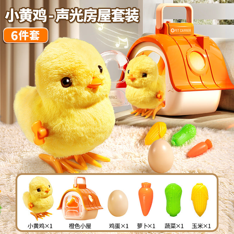 Wind-up toy jumping chicken can walk kidspopularstuffed jumping duck girl boy baby animal wholesale