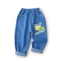 Jeans spring & fall styles for toddlers and young children,  new collection, boys' and girls' printed loose-fit casual straight-leg pants